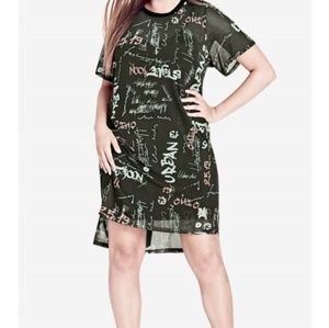 Mesh overlay dress